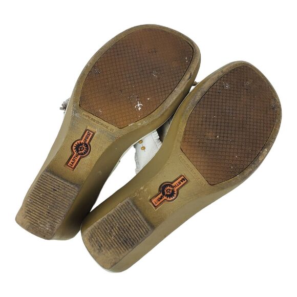 EARTH SPIRIT Sandals MAGNOLIA Womens Size 6 White Slip On Boho Tribal Beaded - Picture 6 of 7